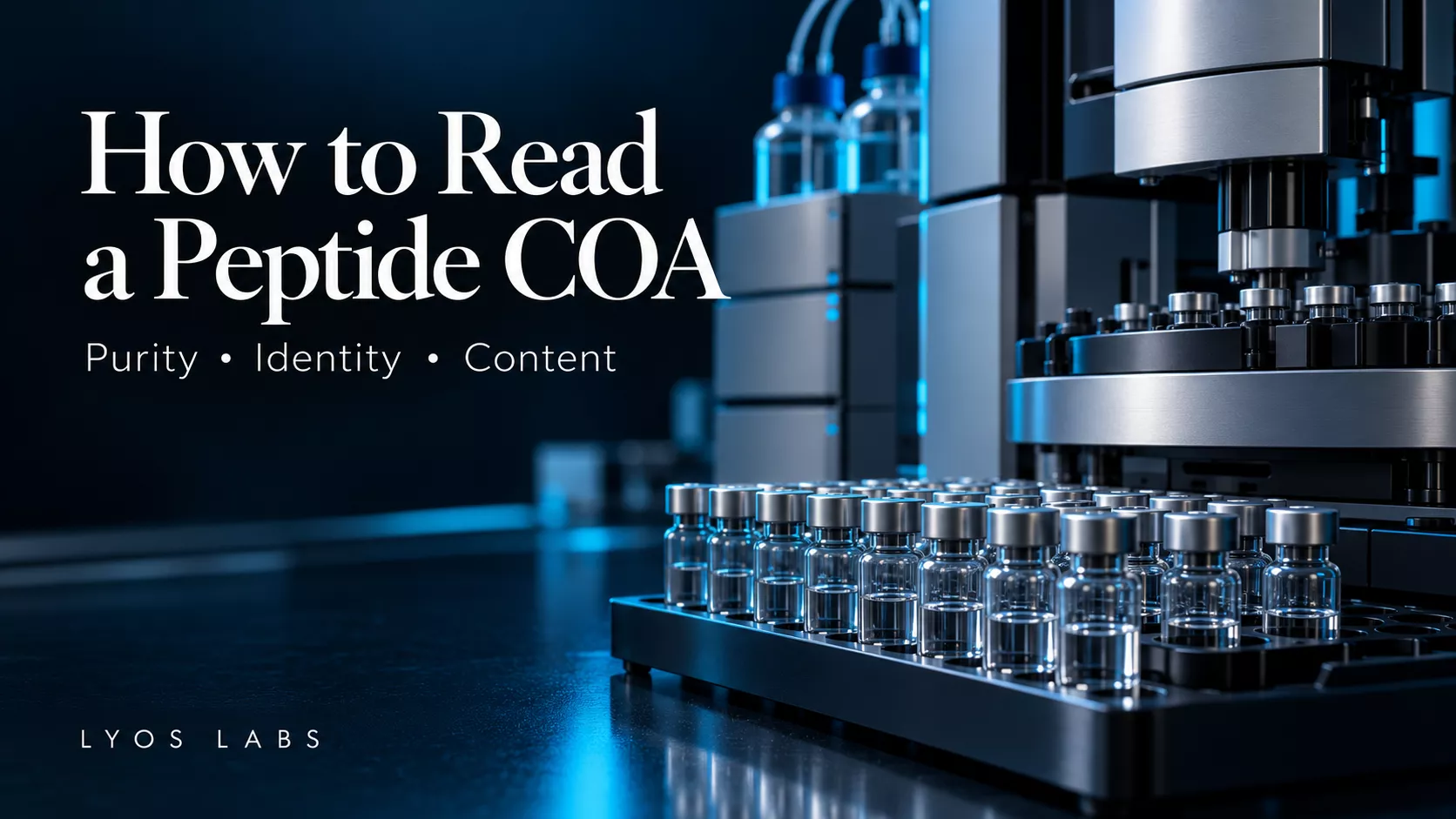How to Read a Peptide COA: Purity, Identity, and Content